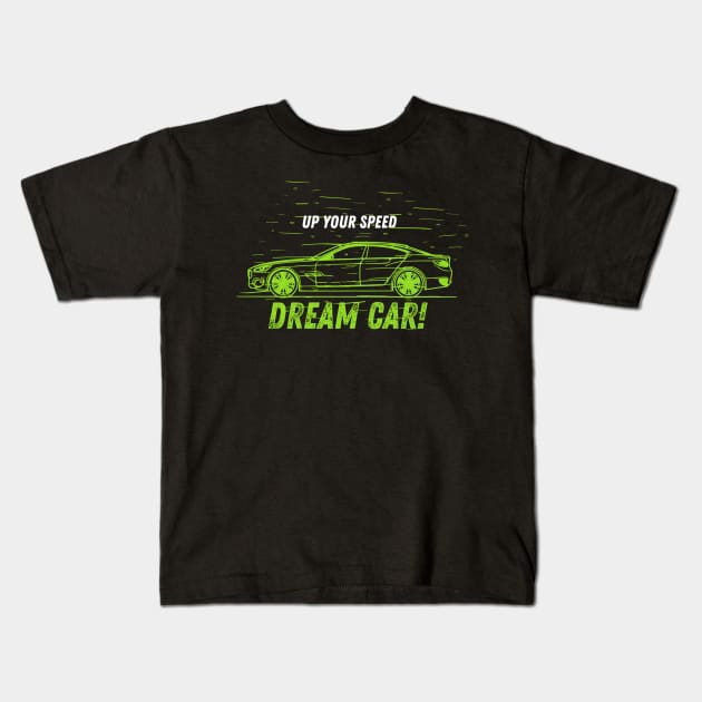 Racing Car Kids T-Shirt by White Name